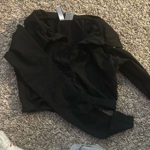 long sleeve black top, h&m